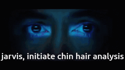 Chin Hair Jarvis GIF - Chin Hair Jarvis Jarvis Initiate Chin Hair Analysis GIFs