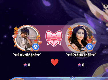 a man and a woman are playing a video game with their names on it