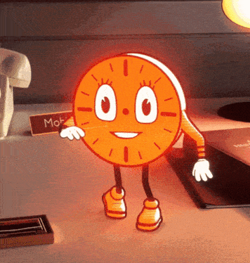 a cartoon character with arms and legs is standing in front of a sign that says " mobi "
