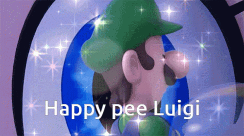 Luigi Happy GIF - Luigi Happy Happy Pee GIFs