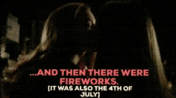 two women kissing in front of a fireworks display with the words and then there were fireworks it was also the 4th of july