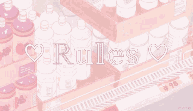 the word rules that is on a shelf