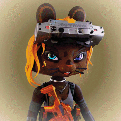 a cartoon character wearing a headset with the word xappshark on it