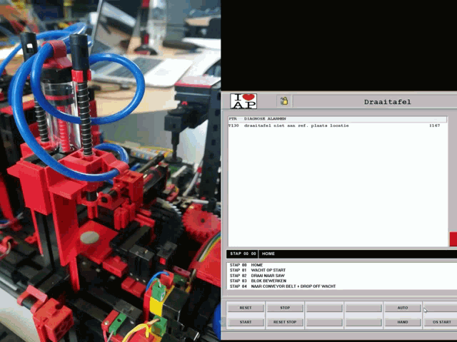 a computer screen displays a program called draaitafel