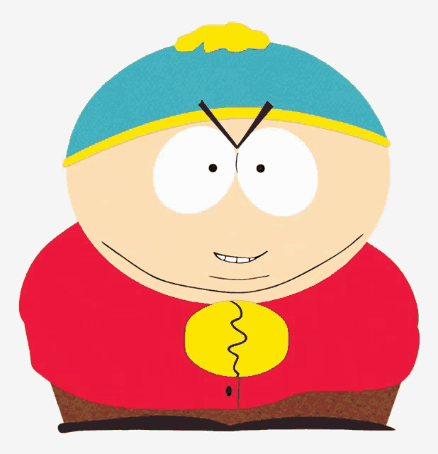 a cartoon character from south park with an angry expression on his face