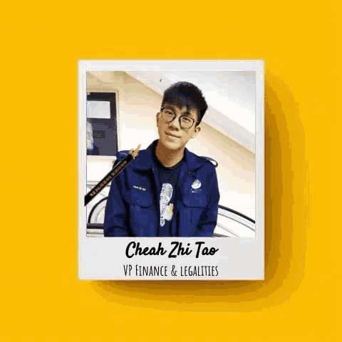 a picture of a young man with the name cheah zhi tao on it