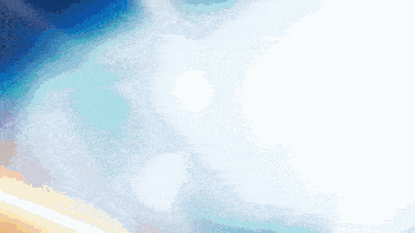 a painting of a blue and white background with a white circle in the middle