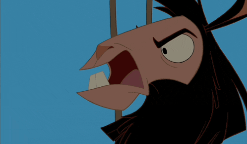 a cartoon of a donkey with a very angry look on its face