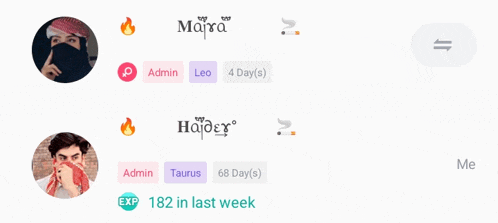 a screenshot of a person 's profile that says admin