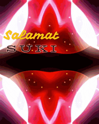 a colorful background with the words selamat suki