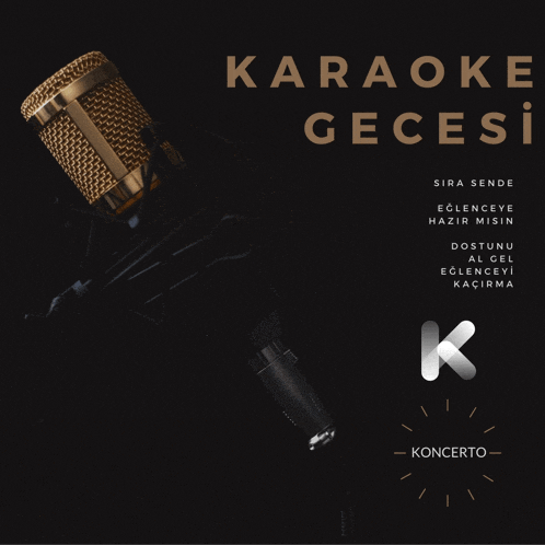 a poster for a karaoke night with a microphone