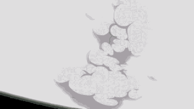 a cartoon drawing of a log flying through the air .