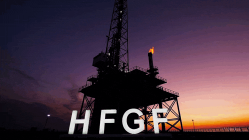 a large tower with the word hfgf written on it
