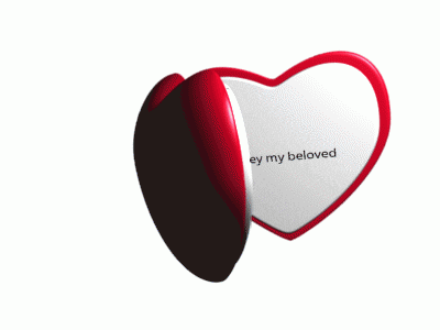 a heart shaped mirror with the words strrey my beloved written on it
