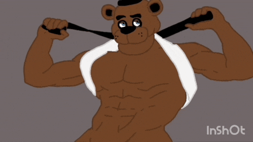 a cartoon of a teddy bear wearing a top hat with the words inshot below it