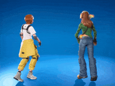a man and a woman are standing next to each other