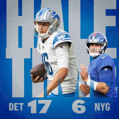 two football players on a blue background with the number 17 on it