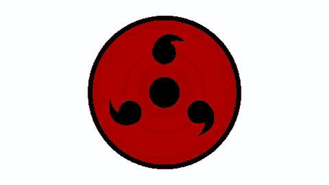 a red circle with a black arrow in the middle