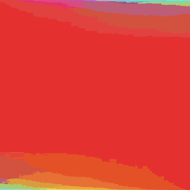 a blue background with a green triangle in the center