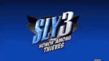 the logo for sly 3 honor among thieves is on a blue background