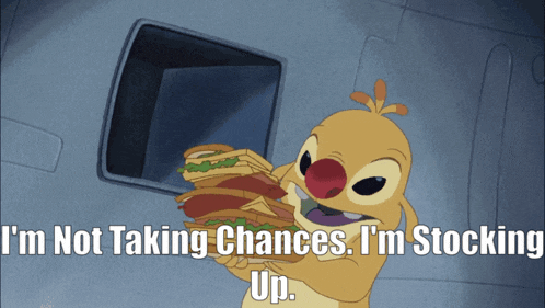 a cartoon character says i 'm not taking chances