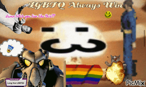 a poster that says lgbtq always win