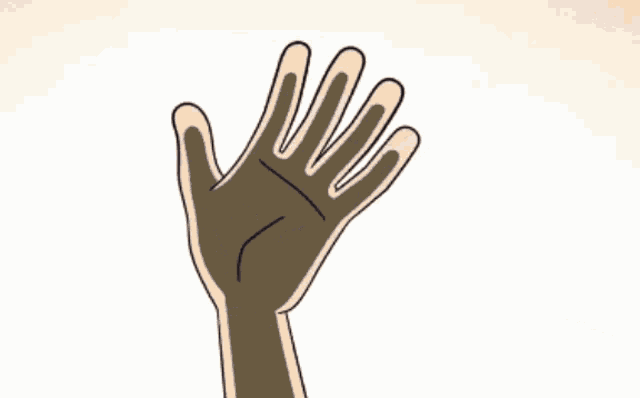 a cartoon drawing of a person standing in the middle of a rocky landscape