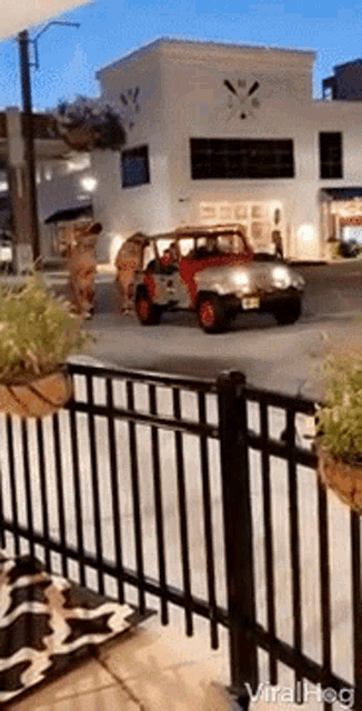 Trex Chase GIF - Trex Chase Jeep GIFs