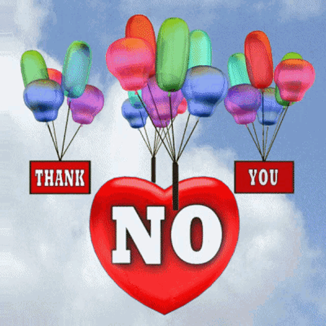 a heart with the word no on it