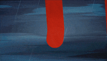 a cartoon character with a red cape and white face