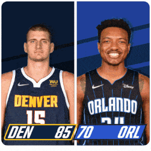Denver Nuggets (85) Vs. Orlando Magic (70) Third-fourth Period Break GIF - Nba Basketball Nba 2021 GIFs