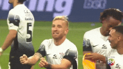 a soccer player with the number 5 on his jersey is celebrating