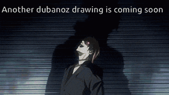 another dubonzo drawing is coming soon with a man in a suit looking up