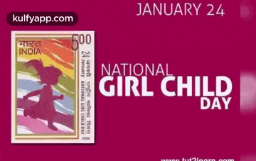 a poster for national girl child day on january 24th