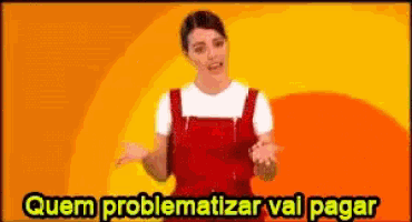 a pixelated image of a woman with the words quem problematizar vai pagar