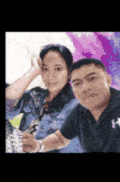 a pixelated image of a man and a woman
