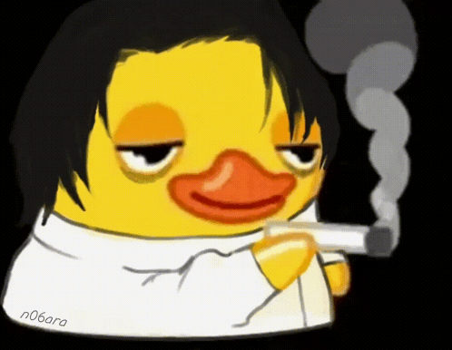 N06ara Duck Smoking GIF - N06ara Duck Smoking Cartoon Duck GIFs