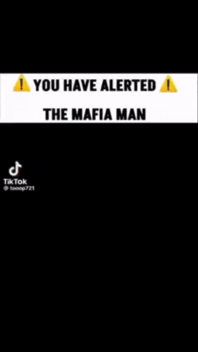 a lego man is wearing a black hat and a black shirt and says you have alerted the mafia man