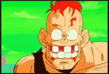 a cartoon character with a t on his head