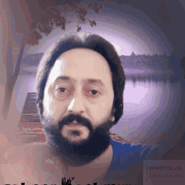 a photo of a man with a beard is displayed on a photolab website