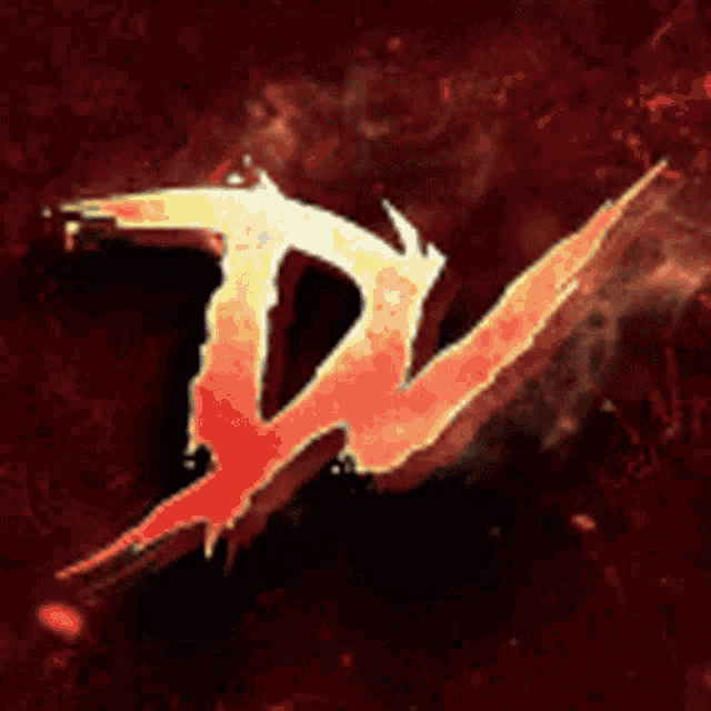a red and yellow logo with the letter d on it
