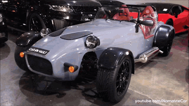 a car that has the word car vault on the front