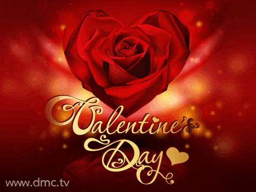 a valentine 's day greeting card with a heart shaped rose