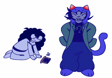 a drawing of a cat and a girl with the letter l on their shirts