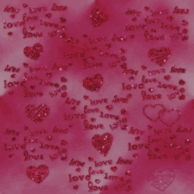 a pink background with hearts and the word love written on it