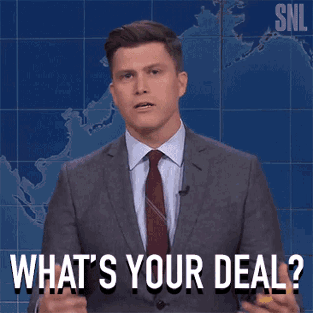 Whats Your Deal Colin Jost GIF - Whats Your Deal Colin Jost Saturday Night Live GIFs