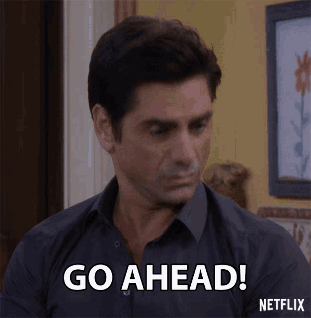a man says go ahead on a netflix ad