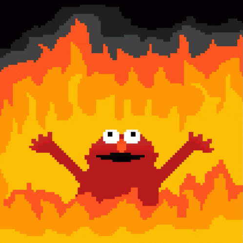 Elmo Pixel Art GIF - Elmo Pixel Art Fire GIFs