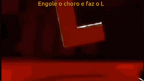 a blue wolf with red eyes and the words engole o choro e faz o l on the bottom