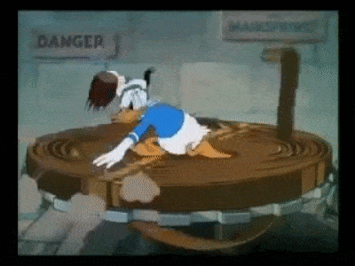 Clock Cleaners Spool GIF - Clock Cleaners Spool Donald Duck GIFs